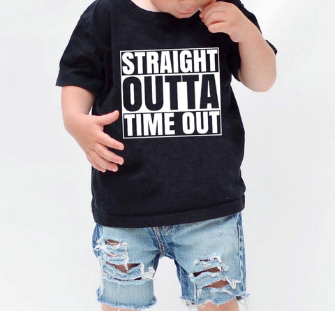 STRAIGHT OUTTA TIME OUT.. KIDS T-SHIRT