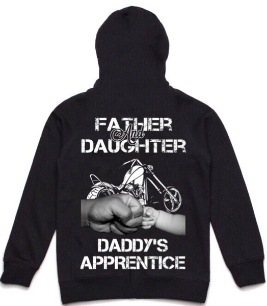 FATHER AND DAUGHTER/SON DADDYS APPRENTICE 3 STYLES.. KIDS HOODIE