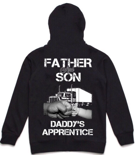 FATHER AND DAUGHTER/SON DADDYS APPRENTICE 3 STYLES.. KIDS HOODIE