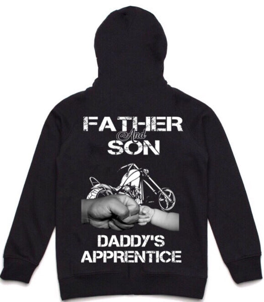 FATHER AND DAUGHTER/SON DADDYS APPRENTICE 3 STYLES.. KIDS HOODIE