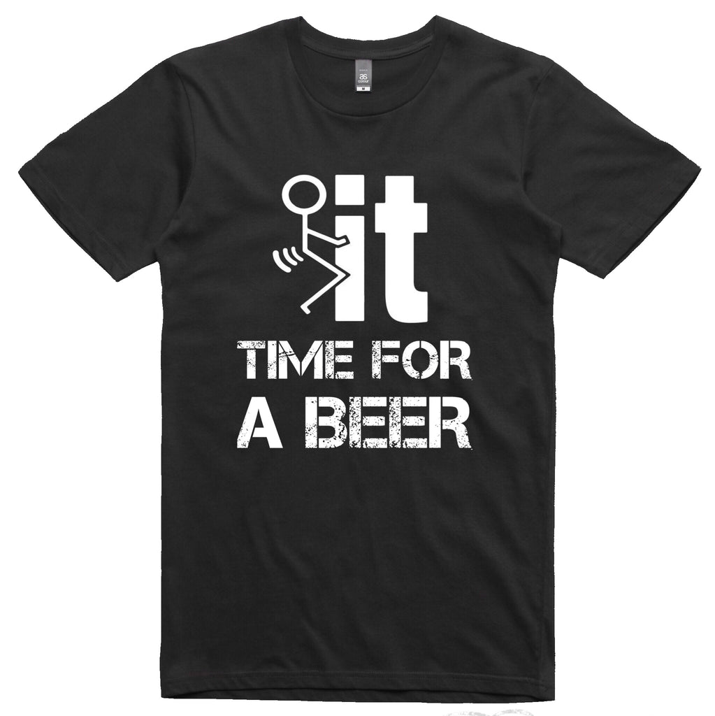 F IT.. TIME FOR A BEER.. T-SHIRT